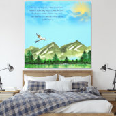 PSALM 121:1-2 "IK HEF MIJN OGEN OP NAAR DE BERGEN" CANVAS AFDRUK (Insitu (Slaapkamer))