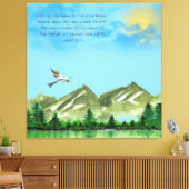 PSALM 121:1-2 "IK HEF MIJN OGEN OP NAAR DE BERGEN" CANVAS AFDRUK (Insitu (Woonkamer))