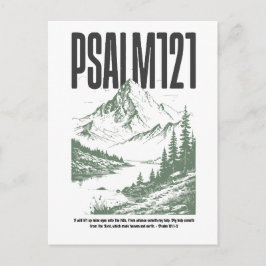 Psalm 121:1-2 “Ik sla mijn ogen op naar de bergen” Briefkaart