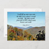 Psalm 121:1.2 Ik zal mijn ogen optillen naar de.. Briefkaart (Voorkant / Achterkant)