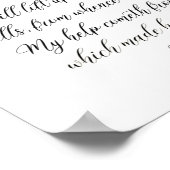 Psalm 121:1-2 ik zal Mijne ogen, Schrift omhoog ti Poster (Hoek)