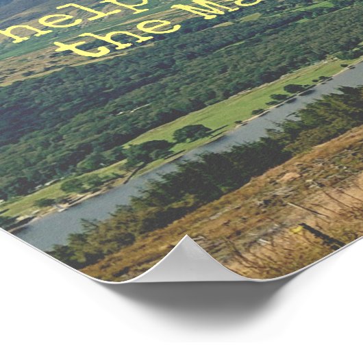 Psalm 121:1-2 inspirerend poster voor de bergen (Hoek)