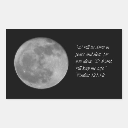 Psalm 121:1-2 Maan Christelijke Sticker (Voorkant)