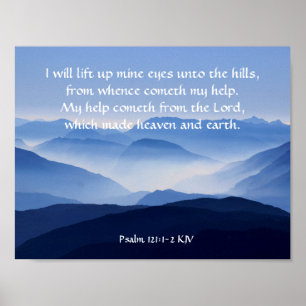 Psalm 121:1-2 Mijn hulp komt van de LORD Poster