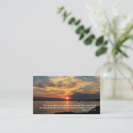psalm 121; 1-2 - Religie Visitekaartje (Staand voorkant)