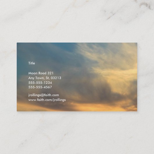 psalm 121; 1-2 - Religie Visitekaartje (Achterkant)