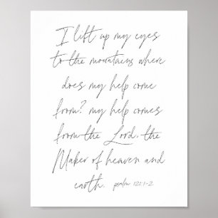 Psalm 121:1-2 script poster