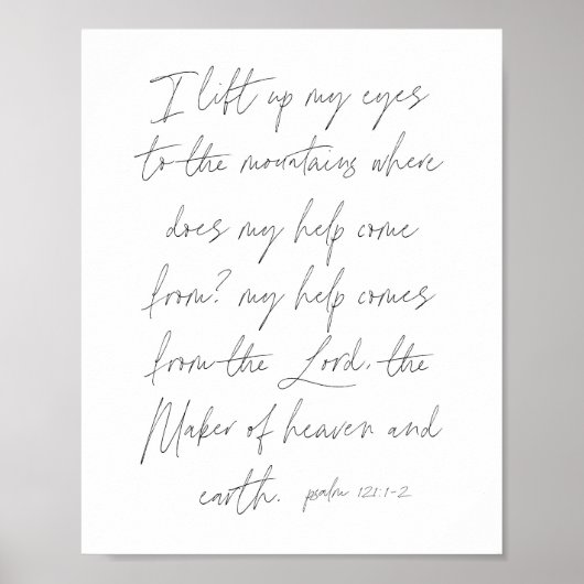 Psalm 121:1-2 script poster (Voorkant)