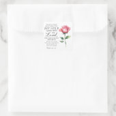 Psalm 121:1-3 Ik zal mijn ogen opheffen Enkel Roos Vierkante Sticker (Tas)