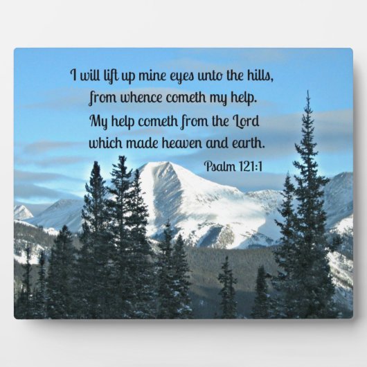 Psalm 121:1 Ik zal mijn ogen optillen... Fotoplaat (Voorkant)