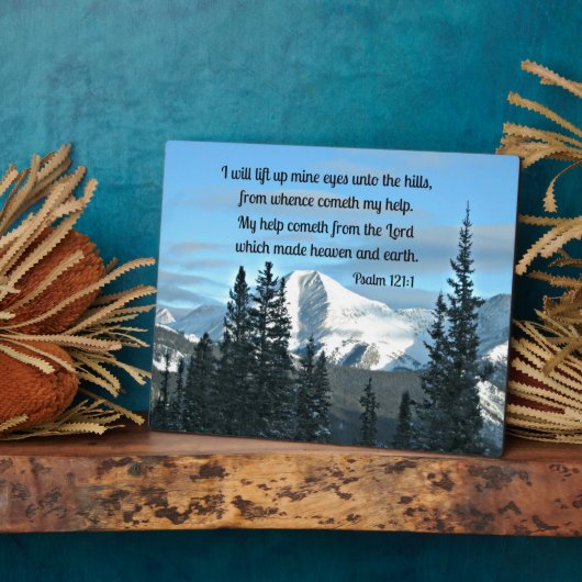 Psalm 121:1 Ik zal mijn ogen optillen... Fotoplaat (Zijkant)