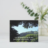 Psalm 121:1 Ik zal mijn ogen optillen naar de mijn Briefkaart (Staand voorkant)