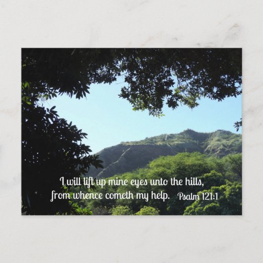 Psalm 121:1 Ik zal mijn ogen optillen naar de mijn Briefkaart (Voorkant)