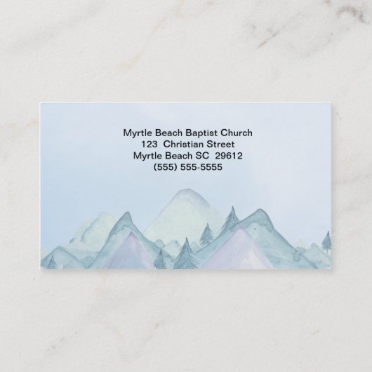 Psalm 121 1and 2 Church Visitekaartje (Achterkant)