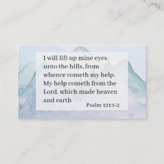Psalm 121 1and 2 Church Visitekaartje
