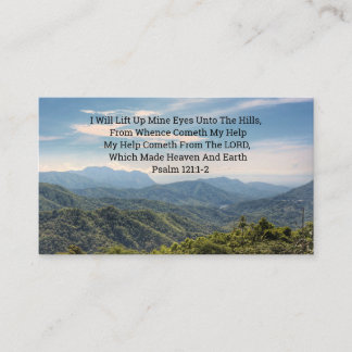 Psalm 121 1and 2 Church Visitekaartje
