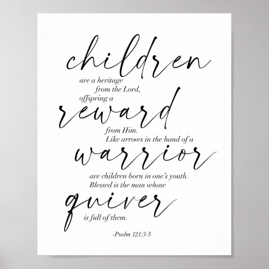 Psalm 121:3-5 poster (Voorkant)