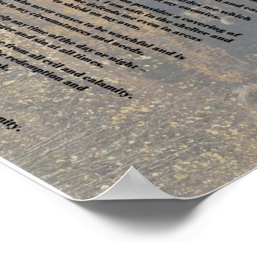 Psalm 121-beschermingsverklaring Poster (Hoek)