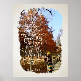 Psalm 121 Bijbeltekst Muur Kunst Schriftuur Afdruk Poster