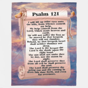 PSALM 121 FLEECE DEKEN