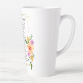 Psalm 121 Geometrisch Lijst Latte Mok (Rechts)