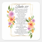 Psalm 121 Geometrisch Lijst Vierkante Sticker (Voorkant)