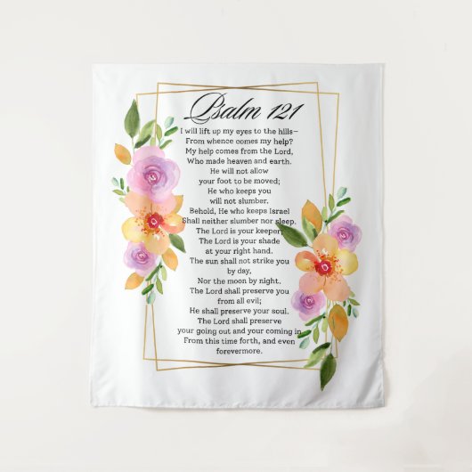 Psalm 121 Geometrisch Lijst Wandkleed (Voorkant)