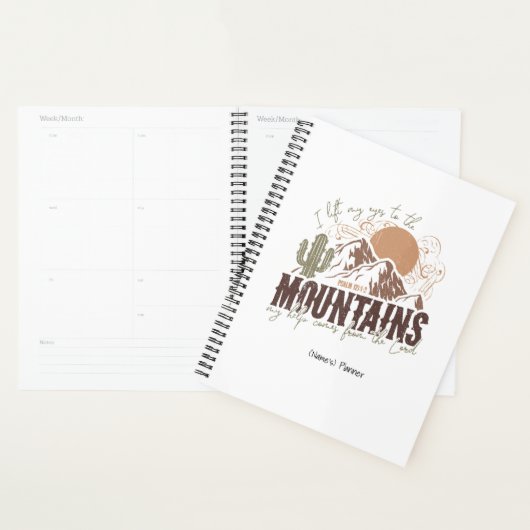 Psalm 121 Gepersonaliseerd Christelijk Planner (Display)
