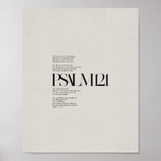 Psalm 121: "Ik hef mijn ogen op naar de bergen" Poster