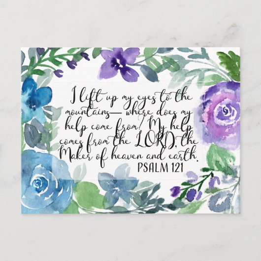 Psalm 121 Ik til mijn ogen op Briefkaart (Voorkant)
