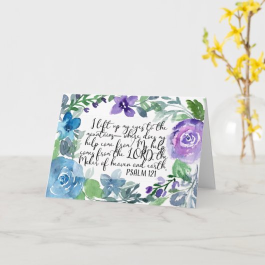 Psalm 121 Ik til mijn ogen op Kaart (Gele Bloem)