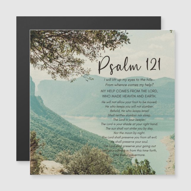 Psalm 121 Ik zal mijn ogen opheffen naar de bergen (Voorkant / Achterkant)