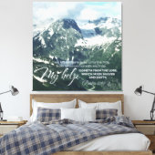 Psalm 121 Ik zal mijn ogen optillen naar de heuvel Canvas Afdruk (Insitu (Slaapkamer))