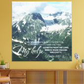 Psalm 121 Ik zal mijn ogen optillen naar de heuvel Canvas Afdruk (Insitu (Woonkamer))