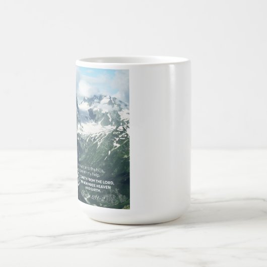 Psalm 121 Ik zal mijn ogen optillen naar de heuvel Koffiemok (Center)