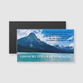 Psalm 121 Inspirational Mountain Lake Photo Magnet (Voorkant / Achterkant)