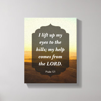Psalm 121 - mijn hulp komt van de LORD Canvas Afdruk