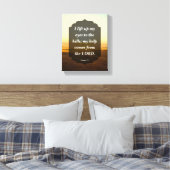 Psalm 121 - mijn hulp komt van de LORD Canvas Afdruk (Insitu (Slaapkamer))
