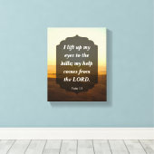 Psalm 121 - mijn hulp komt van de LORD Canvas Afdruk (Insitu (Houten vloer))