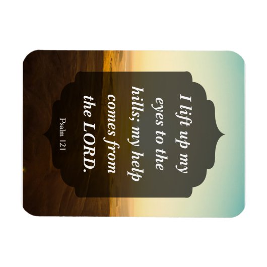 Psalm 121 - mijn hulp komt van de LORD Magneet (Horizontaal)