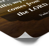 Psalm 121 - mijn hulp komt van de LORD Poster (Hoek)