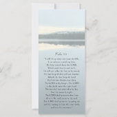 Psalm 121 Misty Lake Sunset Memorial Photo Card Kaart (Achterkant)