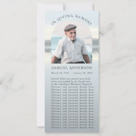 Psalm 121 Misty Lake Sunset Memorial Photo Card Kaart