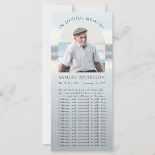 Psalm 121 Misty Lake Sunset Memorial Photo Card Kaart