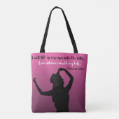 Psalm 121 Paars en zwart Tas (Achterkant)