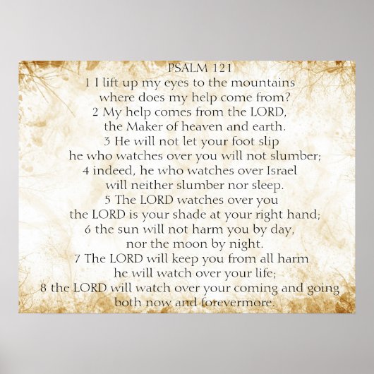 psalm 121 poster (Voorkant)