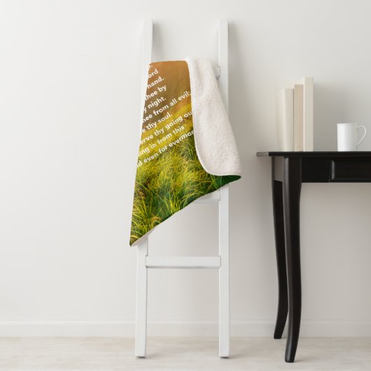 Psalm 121 Scripture Sherpa Blanket Deken (In situ)