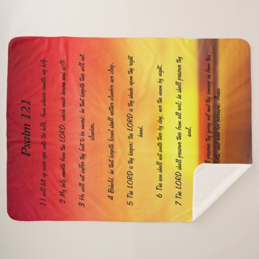 Psalm 121 Sherpa Blanket Deken (Voorkant (horizontaal))