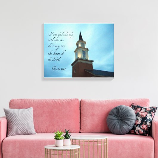 psalm 122:1 canvas afdruk (Insitu (Woonkamer))