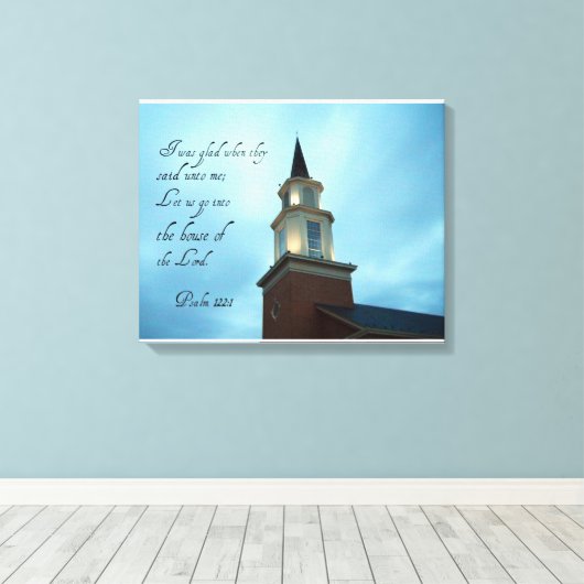 psalm 122:1 canvas afdruk (Insitu (Houten vloer))